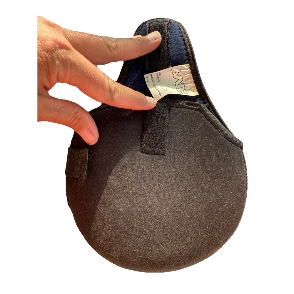 Vintage Bare Fly Reel Case Hook And Loop Black Neoprene Reel Pouch‎